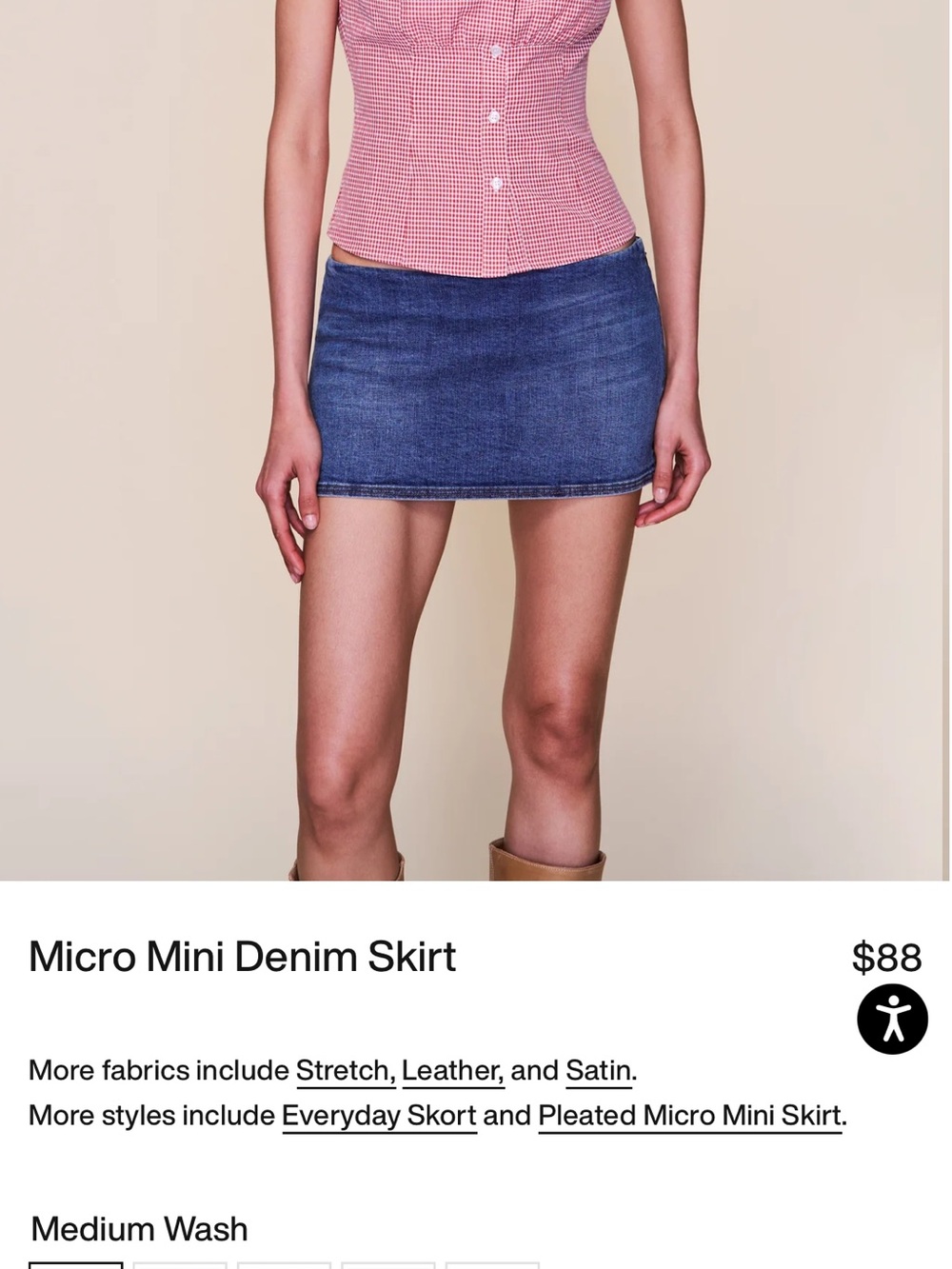 Danielle Guizio Blue Micro Denim Mini Skirt